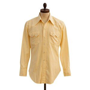 Bryceland’s Buttermilk Sawtooth Westerner Shirt Japan Made Rayon Western Snap